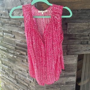 Ava Christine shirt. Pink and white.